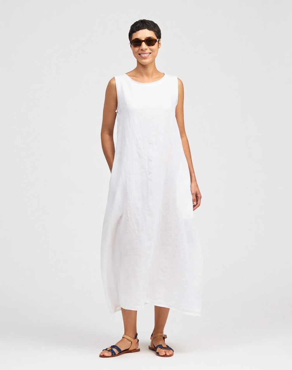 CUT LOOSE Hanky Linen Maxi Tank Dress